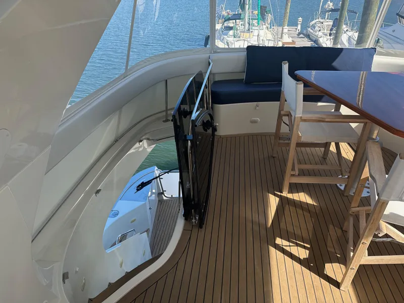 Slide: The Image of 35 2007 Marquis 55 Flybridge Looking Aft - 34