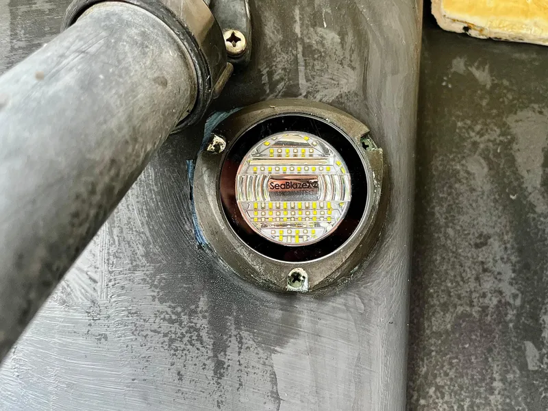 Slide: The Image of Close-up of SeaBlaze LED light on 2005 Sea Ray 280 Sundancer boat. - 26