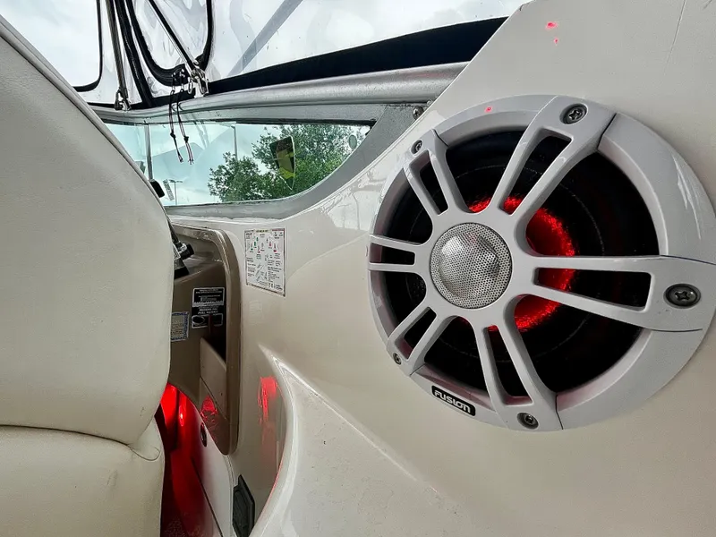 Slide: The Image of Interior of 2005 Sea Ray 280 Sundancer with Fusion speaker and control panel. - 33