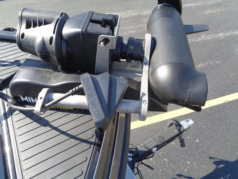 Slide: The Image of 2023 Ranger 621FS Pro boat with Minn Kota trolling motor on deck. - 4