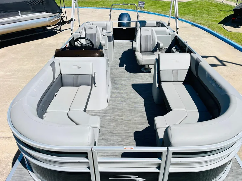 Slide: The Image of 2021 Bennington SX 22 Stern Lounge pontoon boat with spacious seating and modern design. - 10