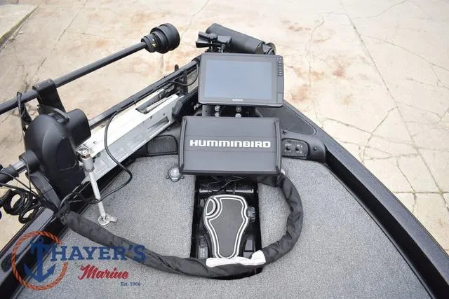 Slide: The Image of 2019 Phoenix Bass Boats 920 with Humminbird electronics and trolling motor, at Thayer's Marine. - 31