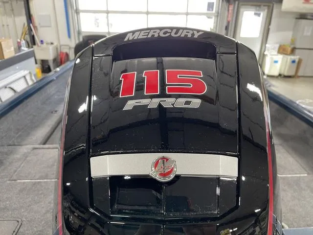 Slide: The Image of Mercury 115 Pro outboard motor on 2025 Ranger VS1782SC Angler boat. - 8