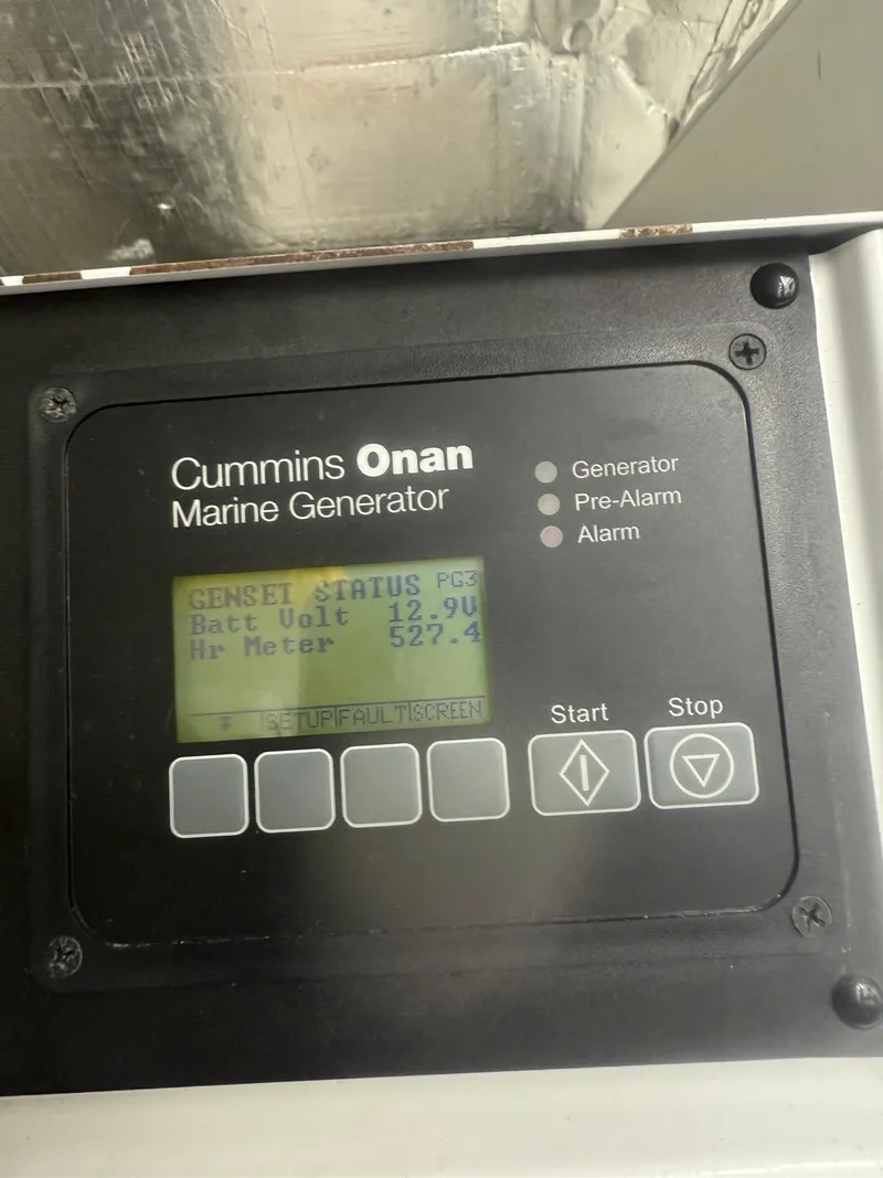 Slide: The Image of Cummins Onan marine generator display on a 2020 Lagoon SEVENTY 7 yacht. - 33