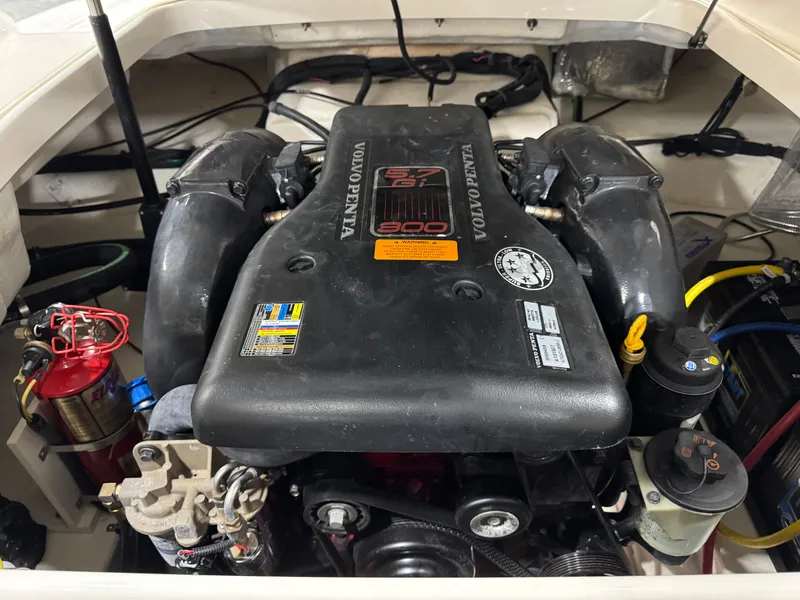 Slide: The Image of Engine compartment of a 2010 Chaparral 264 Sunesta with Volvo Penta engine. - 19
