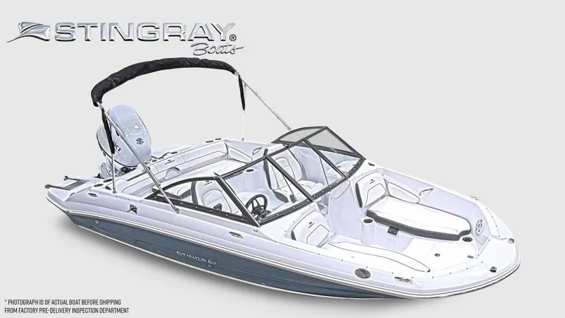 Slide: The Image of 2025 Stingray 191 DC boat with sleek design and modern features. - 5