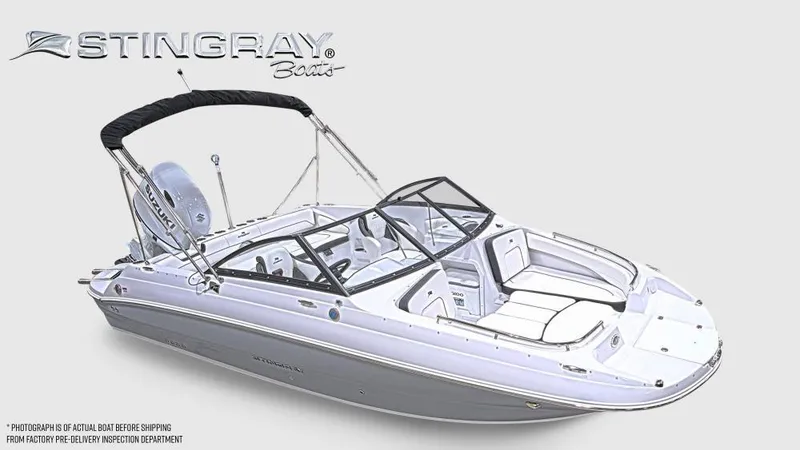 Slide: The Image of 2025 Stingray 201 DC boat with sleek design and modern features. - 4