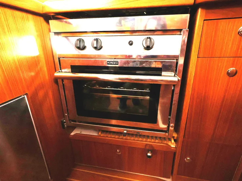 Slide: The Image of Stainless steel oven in 2021 Catalina C355 yacht kitchen. - 29