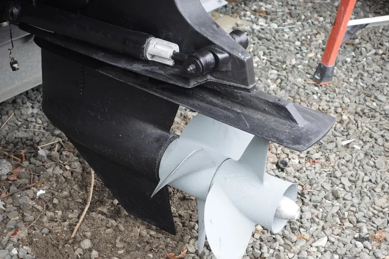 Slide: The Image of Propeller of 2018 Monterey 295 Sport Yacht on gravel surface. - 29