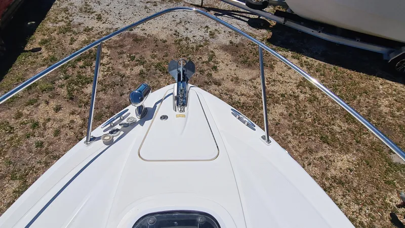 Slide: The Image of Bow view of 2007 Sea Ray 290 Sundancer with anchor and railings. - 3