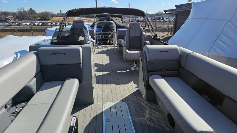 Slide: The Image of 2025 Bentley Pontoons Elite 253 Admiral with spacious seating and modern design. - 3