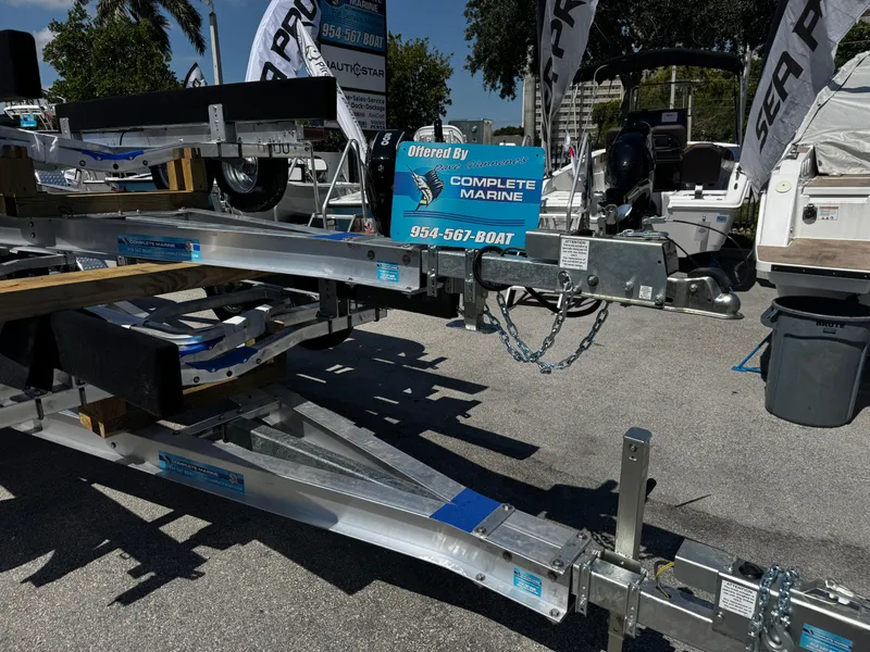 Slide: The Image of 2025 Trailer 17-30 displayed outdoors with Complete Marine branding. - 7