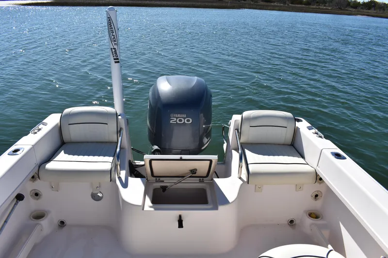 Slide: The Image of 2005 Grady-White 205 boat with Yamaha 200 engine on calm water. - 7