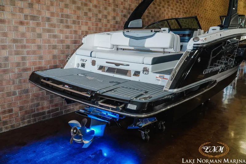 Slide: The Image of 2018 Chaparral 267 SSX boat with sleek design at Lake Norman Marina. - 7