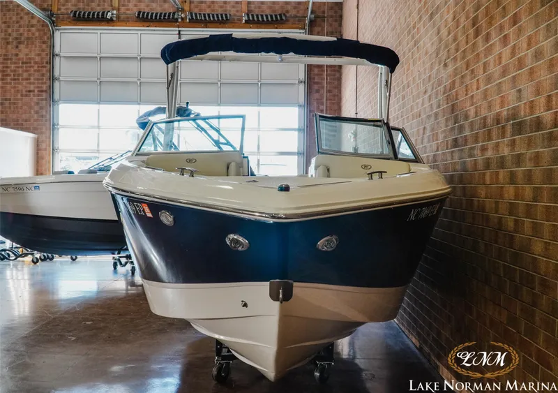 Slide: The Image of 2020 Cobalt R3 boat in showroom at Lake Norman Marina. - 4
