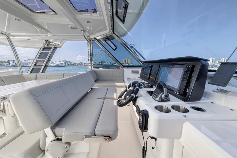 Slide: The Image of Luxurious 2023 Aquila 54 Yacht interior with spacious deck and modern amenities. - 17