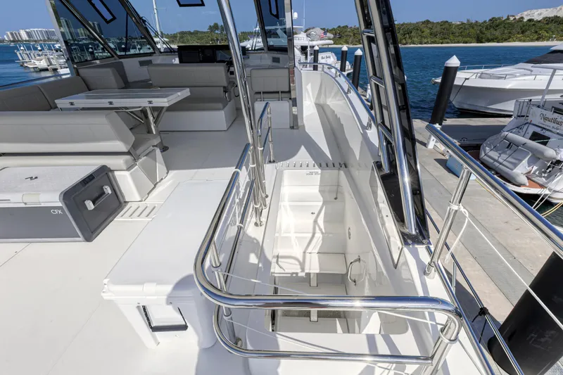 Slide: The Image of Luxurious 2023 Aquila 54 Yacht with spacious deck and modern interior design. - 31