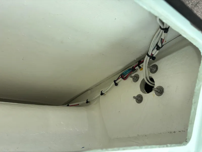 Slide: The Image of Interior wiring of a 2024 Clark Sound 24 boat, showcasing cable management. - 34