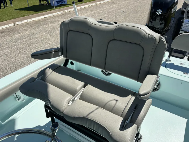 Slide: The Image of 2024 Clark Sound 24 boat with comfortable seating and modern design. - 48