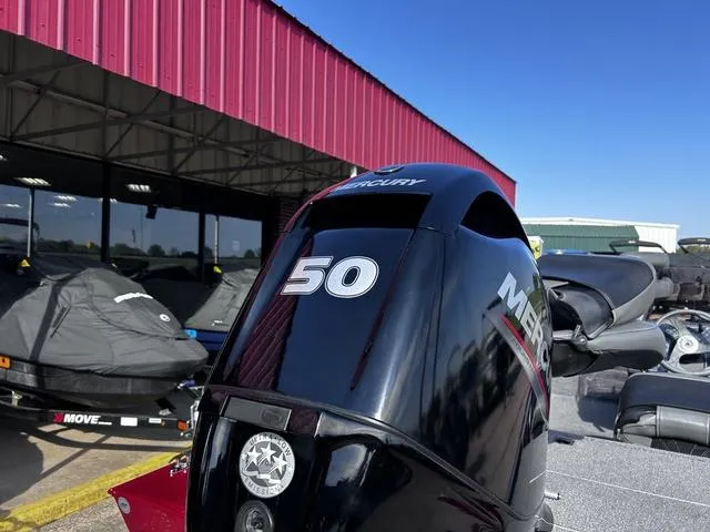 Slide: The Image of 2021 Tracker BASS TRACKER® Classic XL with Mercury 50 HP engine at a dealership. - 4