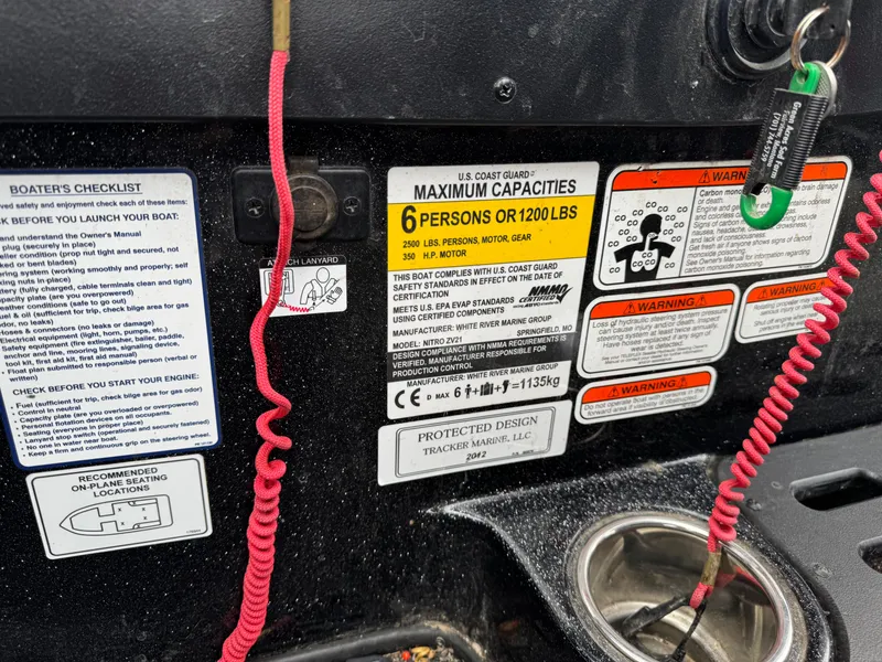 Slide: The Image of Steering console of 2019 Nitro ZV21 boat with Humminbird display and gauges. - 10