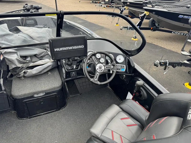 Slide: The Image of Livewell compartment in a 2019 Nitro ZV21 boat with Northland fishing ruler scale. - 17