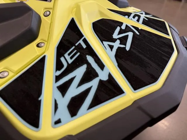 Slide: The Image of 2025 Yamaha Waverunner Jetblaster, close-up of vibrant yellow and black design details. - 24