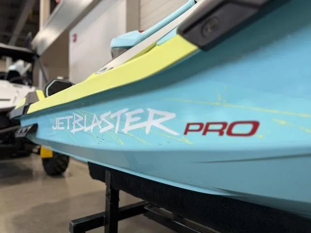 Slide: The Image of 2025 Yamaha Waverunner Jetblaster Pro in showroom, showcasing sleek design and vibrant colors. - 32
