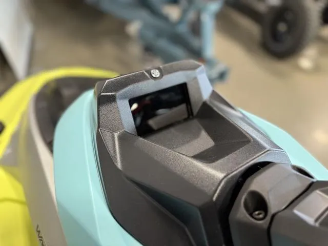 Slide: The Image of Close-up of 2025 Yamaha Waverunner Jetblaster handlebar, showcasing sleek design and controls. - 21