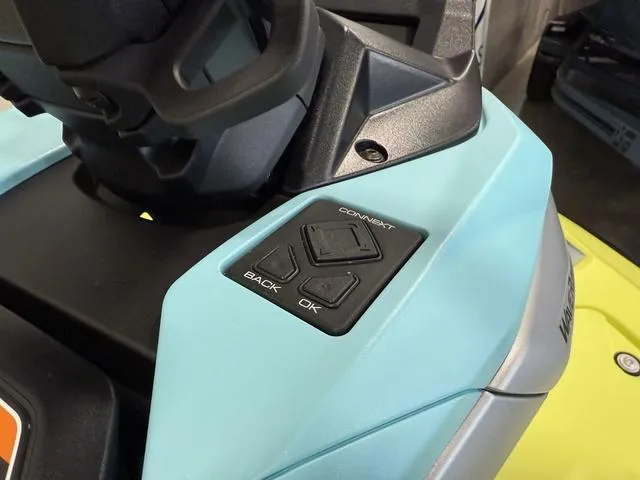 Slide: The Image of 2025 Yamaha Waverunner Jetblaster control panel with buttons labeled Connect, Back, and OK. - 33