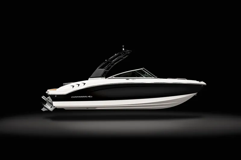 Slide: The Image of 2025 Chaparral 21 SSi IO boat interior with seating and storage compartments. - 11