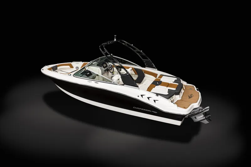 Slide: The Image of 2025 Chaparral 21 SSi IO boat with sleek design and modern features. - 7