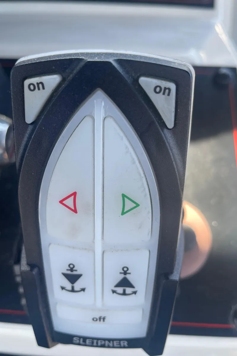 Slide: The Image of Close-up of a Sleipner control panel on a 1992 Bayliner 4588 Pilothouse boat. - 42