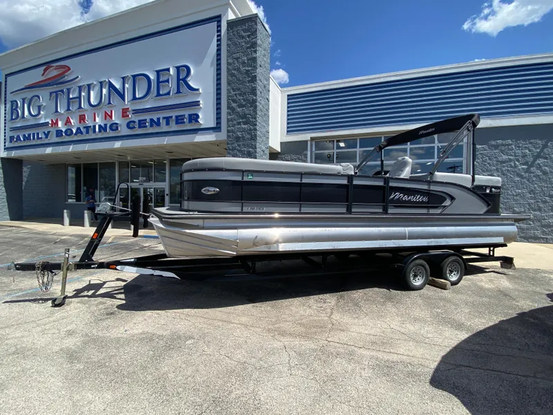 Slide: The Image of 2021 Manitou 25 Encore RF SHP Twin pontoon boat at Big Thunder Marine. - 15