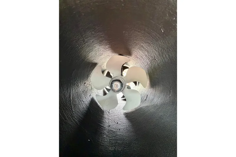 Slide: The Image of Close-up of a propeller inside a 2022 Elan Impression 50.1 yacht. - 105