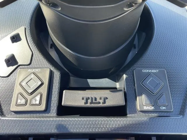 Slide: The Image of 2024 Yamaha Waverunner FX SVHO® dashboard controls with audio and connect buttons. - 18