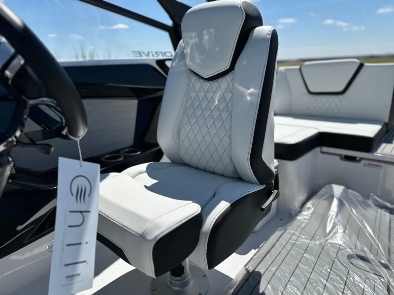 Slide: The Image of Luxury seating in 2025 Yamaha Boats 222SD, featuring sleek design and premium materials. - 9