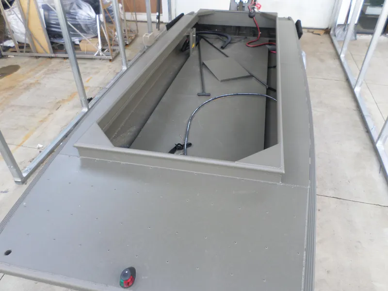 Slide: The Image of 2024 Gator Trax 16 Marsh Series boat interior, showcasing spacious layout and durable construction. - 4