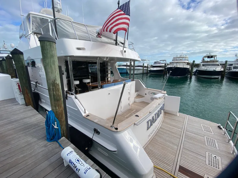 Slide: The Image of 2023 Outer Reef Yachts 720 Azure Custom Cockpit Motoryacht docked at marina. - 35