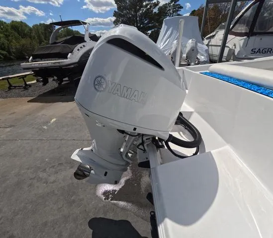 Slide: The Image of 2021 Sportsman Open 232 boat with Yamaha outboard motor, low hours, trailer included. - 8