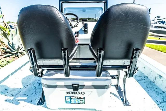 Slide: The Image of 2025 Majek 2206 Illusion boat seats with Igloo cooler on deck. - 9
