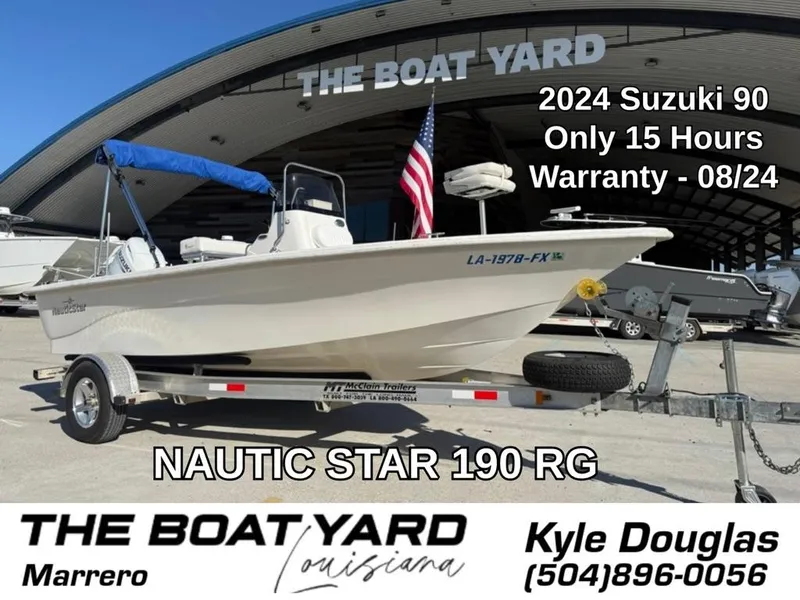 Slide: The Image of NauticStar 190R RG boat on trailer at The Boat Yard, Marrero, Louisiana. - 1