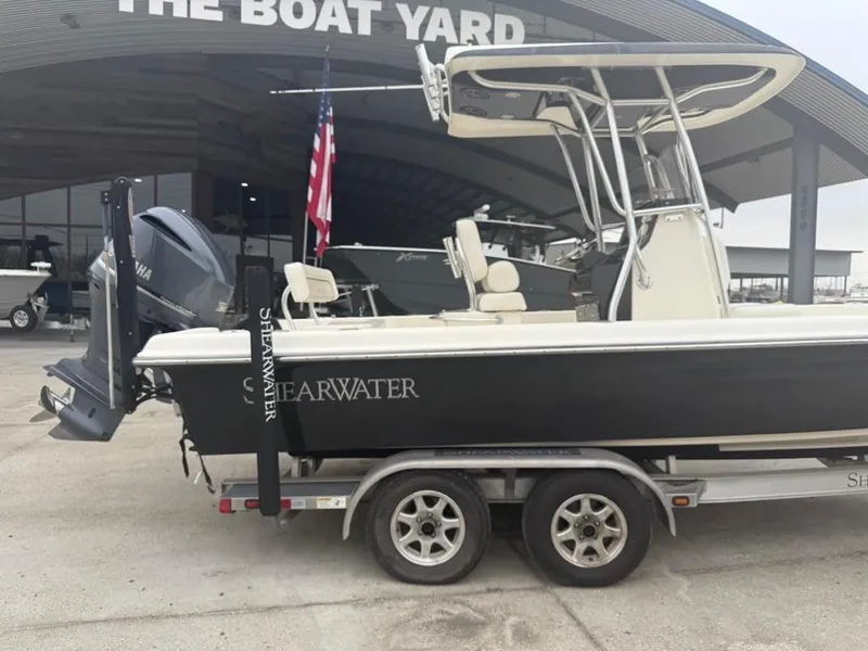Slide: The Image of 2012 ShearWater 25LTZ boat on trailer at The Boat Yard. - 3