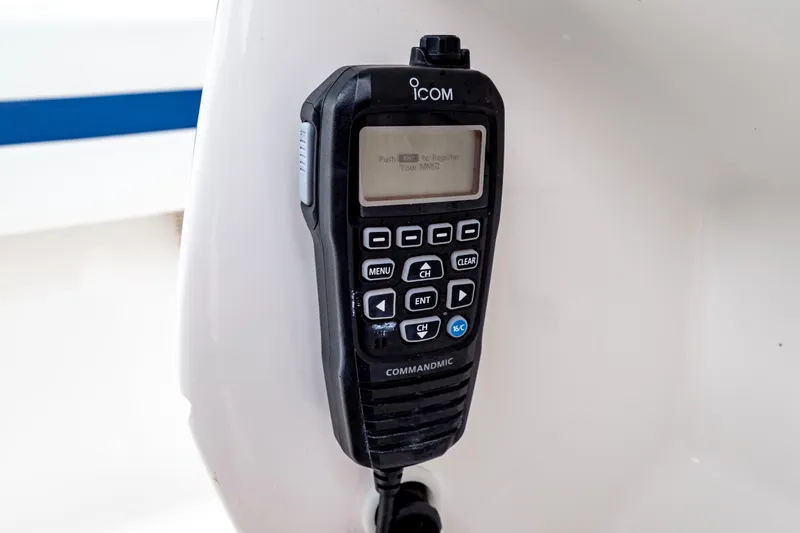 Slide: The Image of Icom CommandMic on 2018 Intrepid 327 Center Console boat. - 32