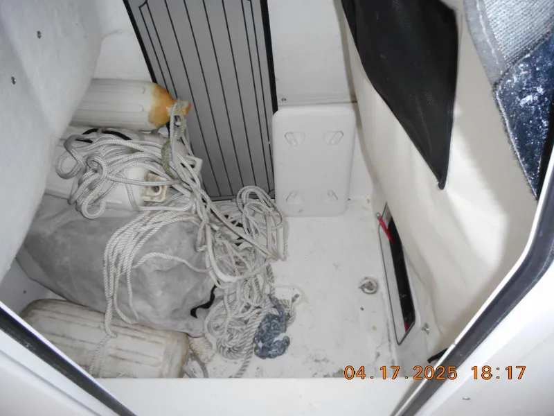Slide: The Image of Storage compartment of 2020 Sea Fox 228 Commander with ropes and equipment. - 12