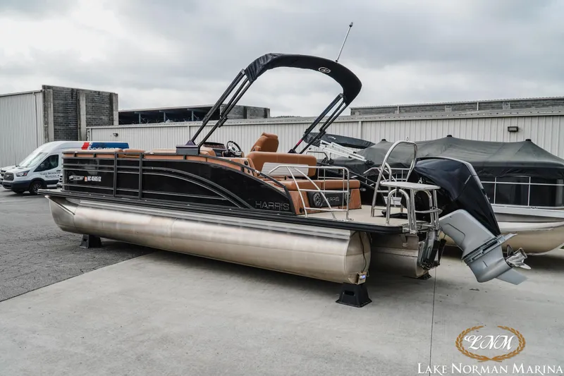 Slide: The Image of 2023 Harris FloteBote 230 Solstice pontoon boat at Lake Norman Marina. - 3
