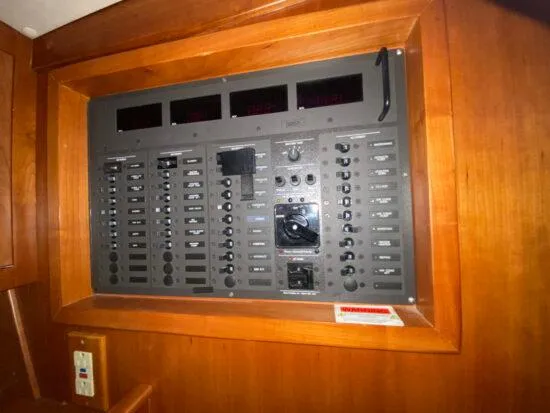 Slide: The Image of Electrical control panel on a 2000 J Boats J/46 yacht. - 19