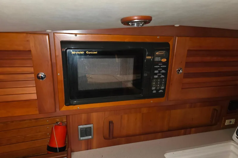 Slide: The Image of Interior of 2000 J Boats J/46 with built-in Sharp Carousel microwave. - 67