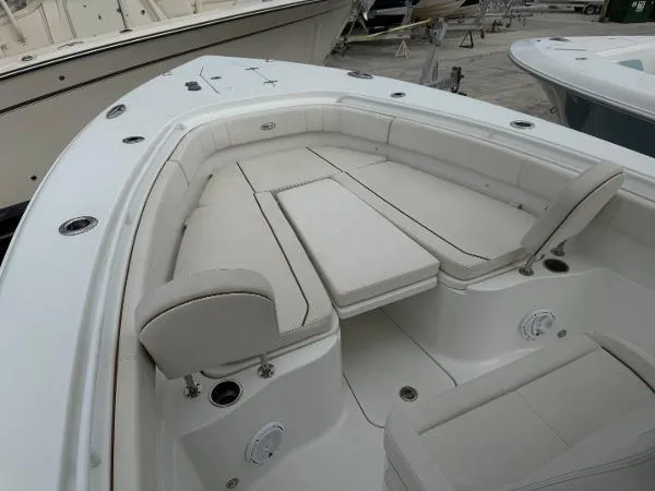 Slide: The Image of 2021 Sea Hunt Gamefish 30 Forward Seating, spacious bow area with cushioned seats. - 38