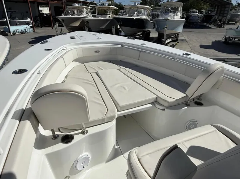 Slide: The Image of 2021 Sea Hunt Gamefish 30 Forward Seating boat with spacious deck and comfortable seating. - 5